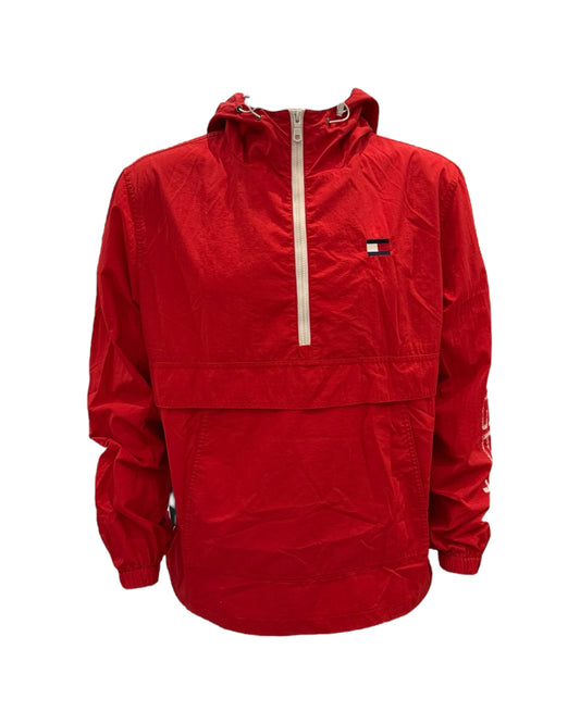 Vintage Tommy Hilfiger Red Quarter-Zip Windbreaker