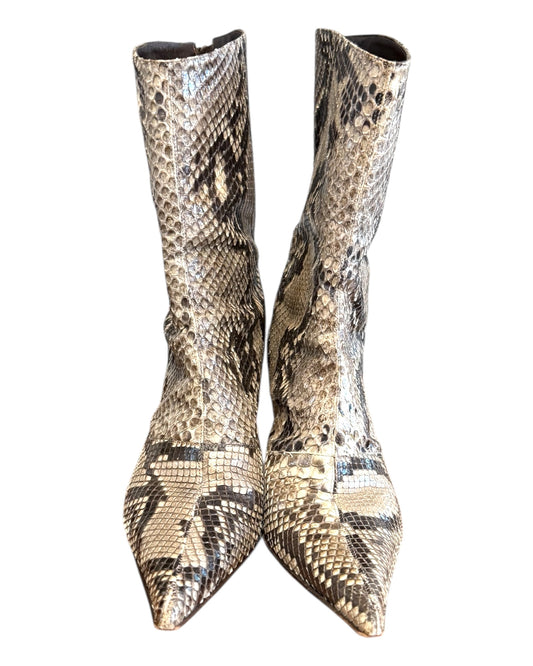 Vintage BCBG Snakeskin Booties