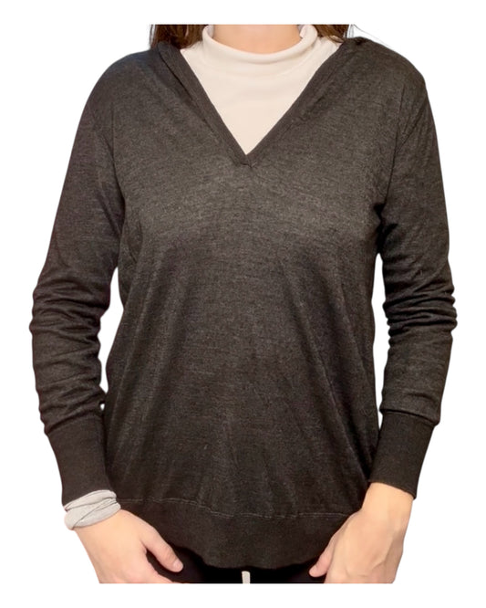 Pre-Loved Loro Piana Charcoal Grey Cashmere Hoodie