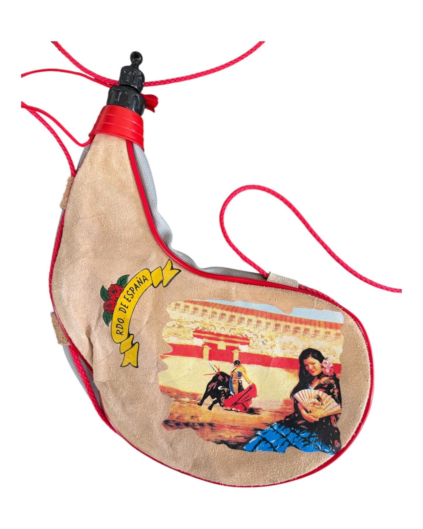 Vintage Spanish Suede Canteen or Flask