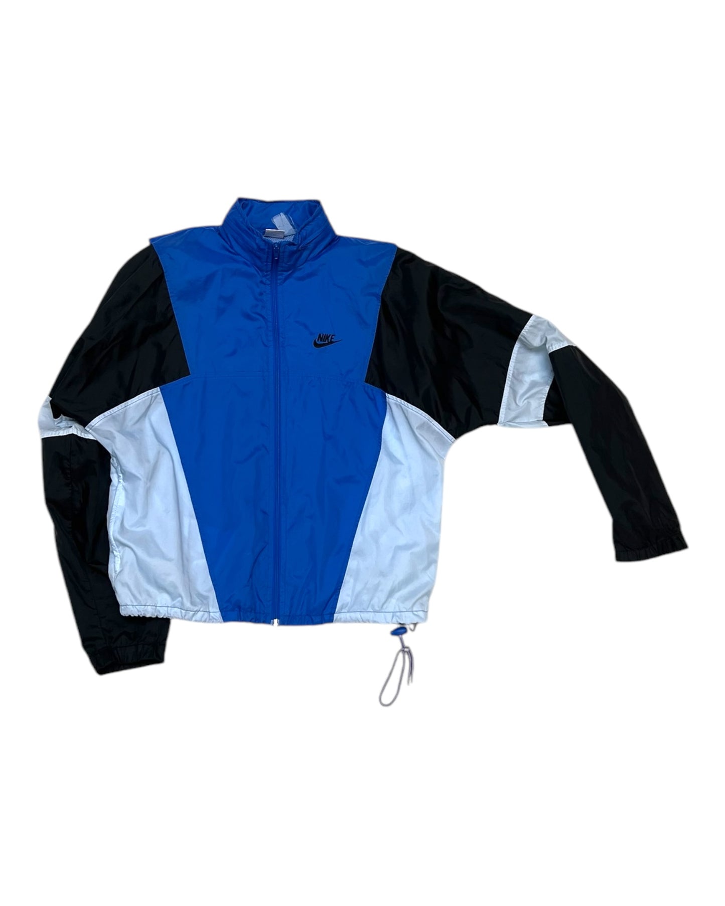 Vintage Nike Black and Blue Windbreaker Jacket