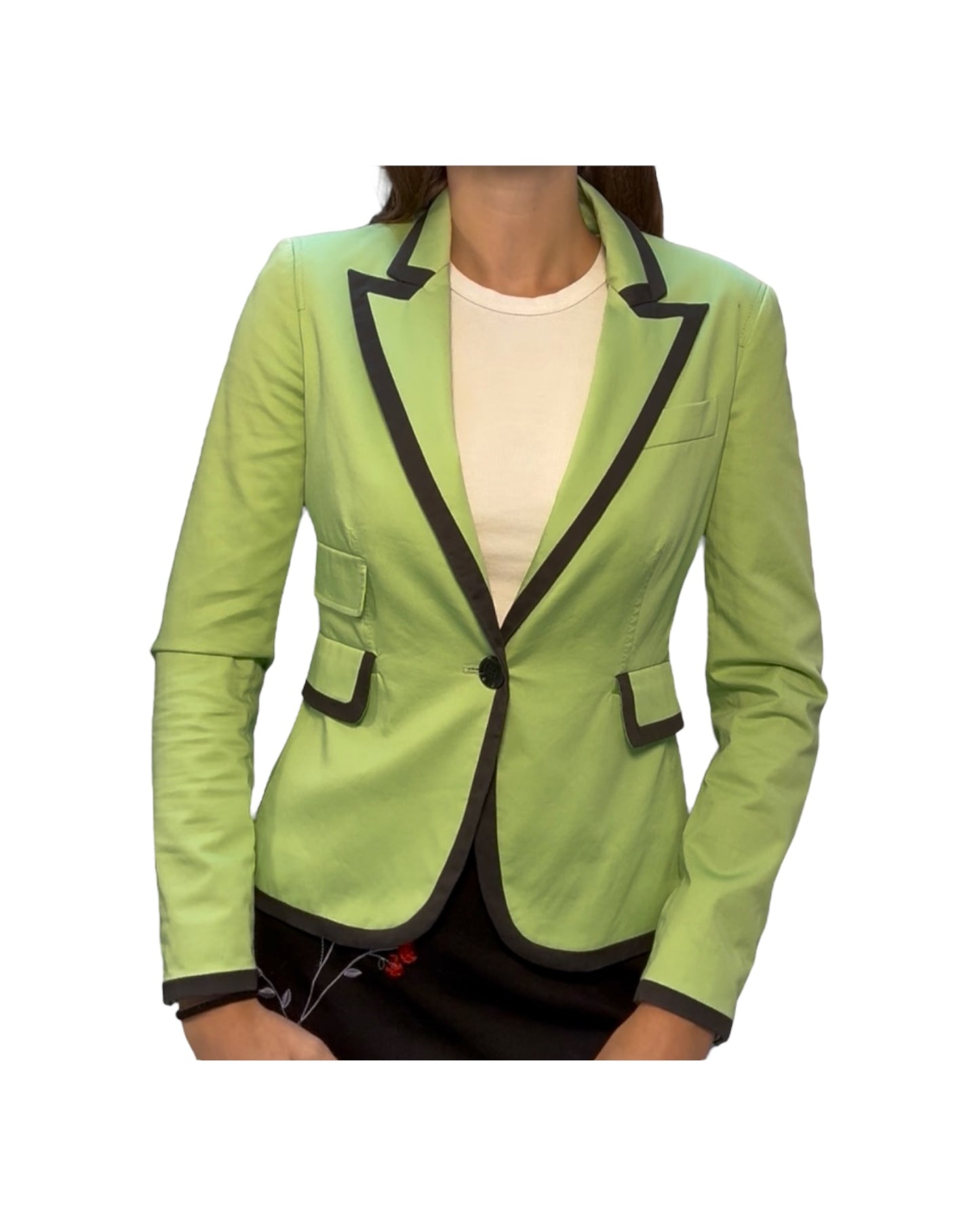 Vintage 2000 Moschino Green and Black Blazer