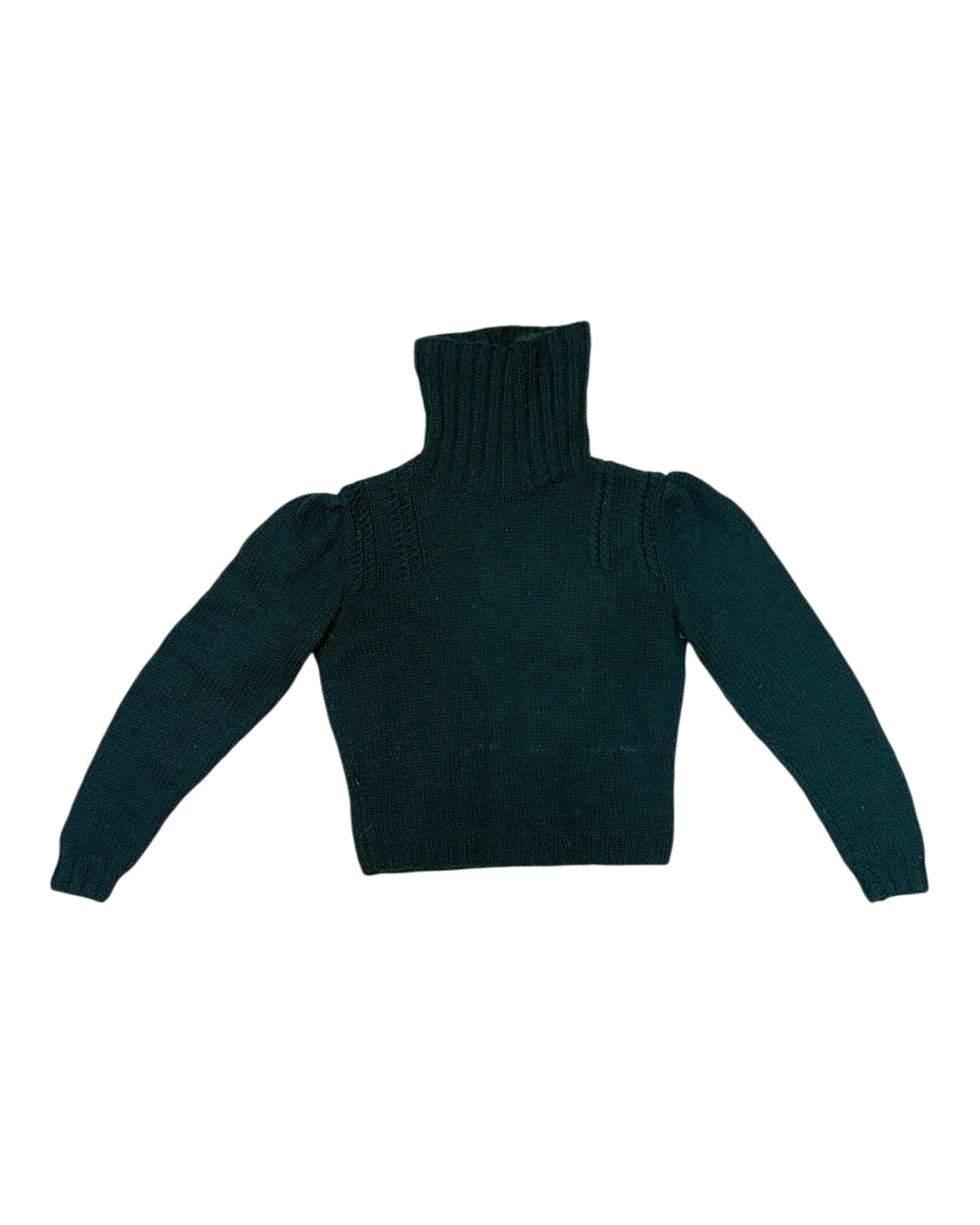 Vintage Ralph Lauren for Henri Bendel Green Turtleneck Sweater