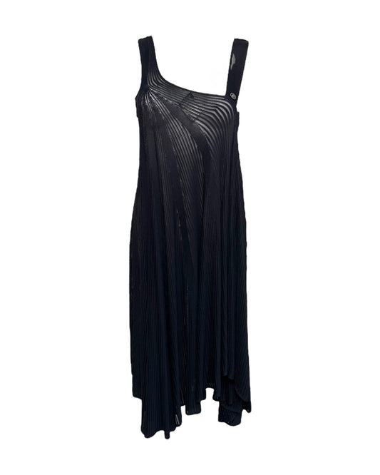 Vintage 2010 Chanel Black Sheer Bow Dress
