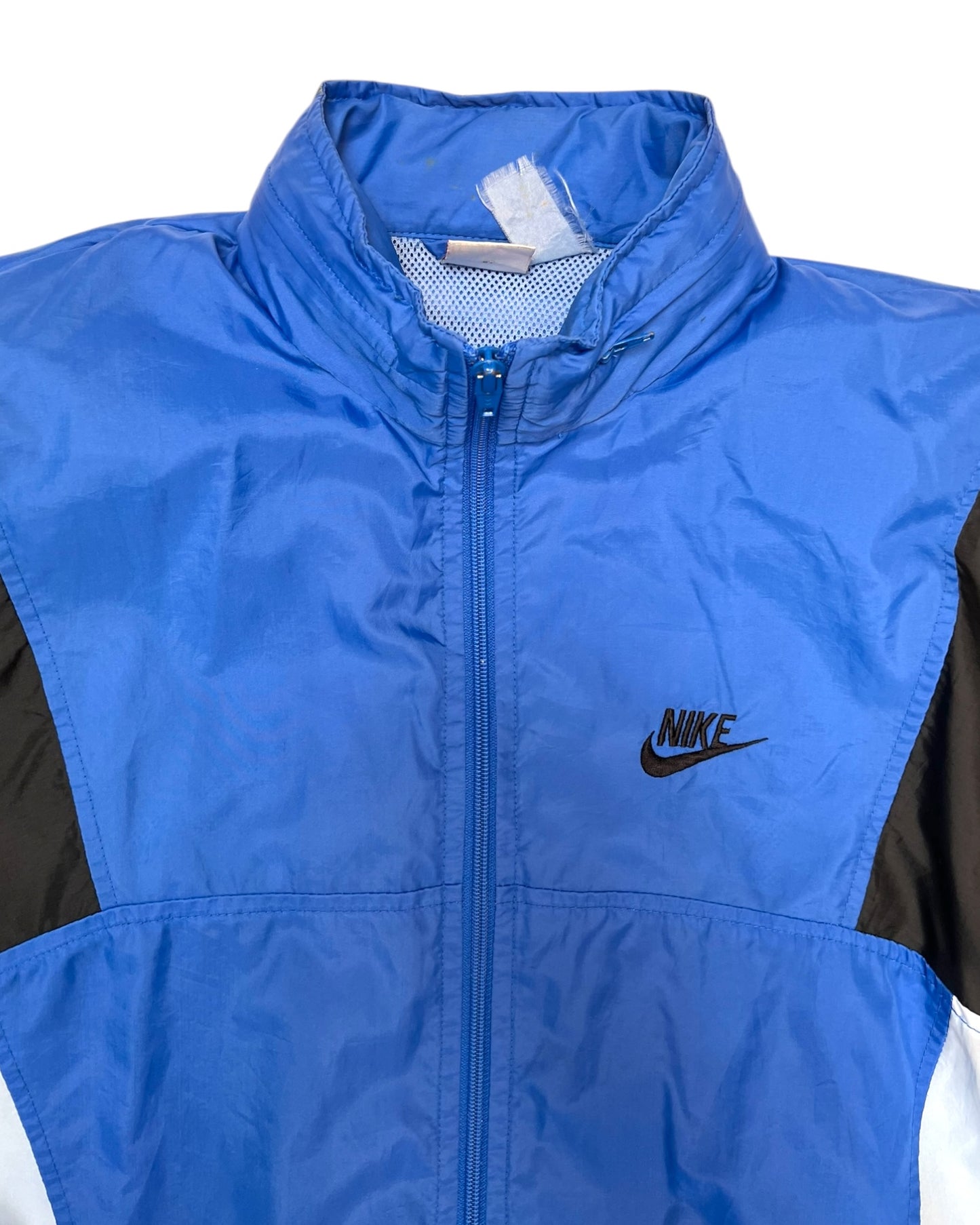 Vintage Nike Black and Blue Windbreaker Jacket