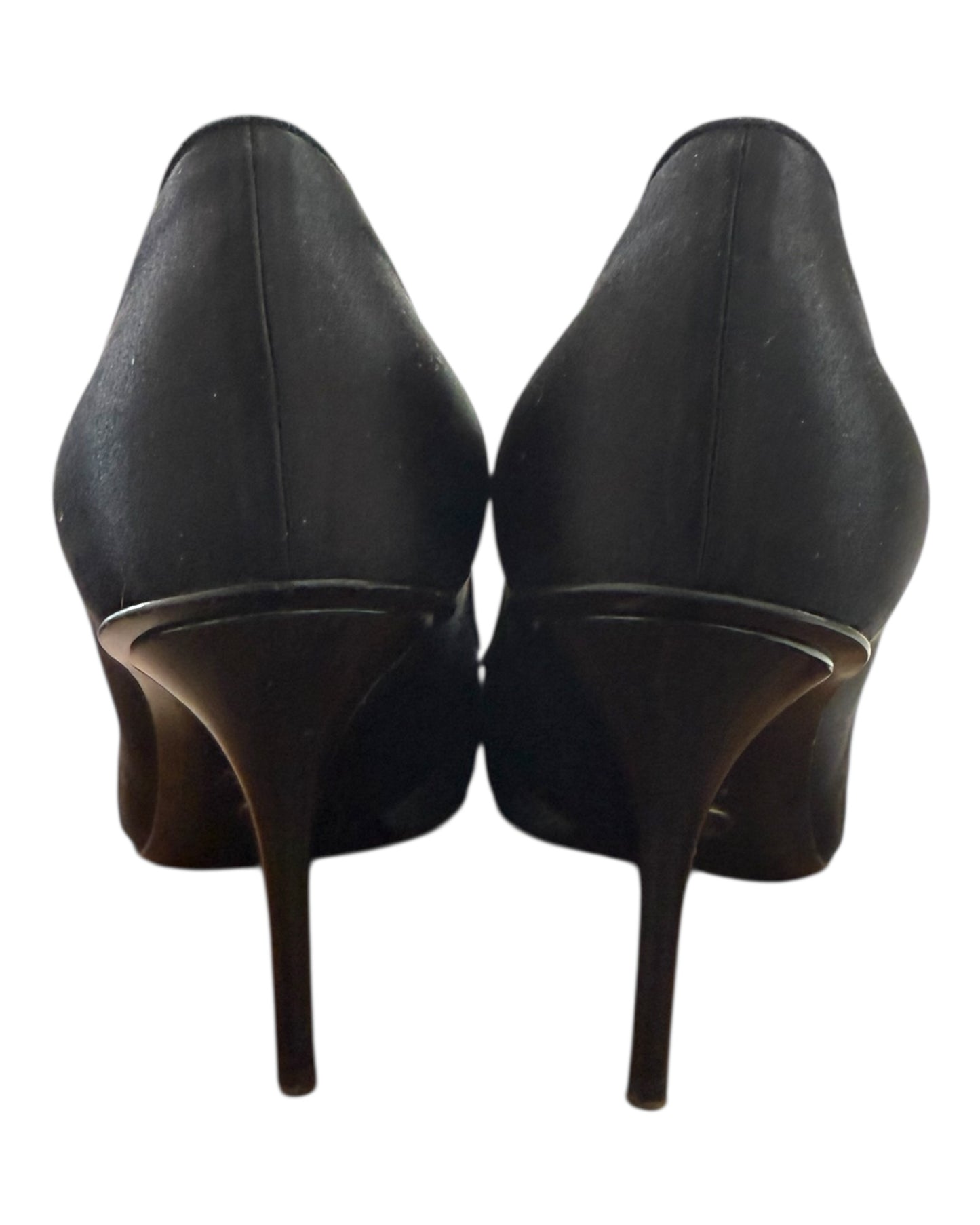 Vintage Giorgio Armani Embellished Satin Pumps