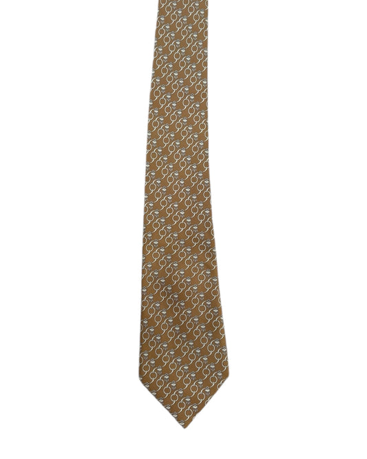 Vintage Hermés Tan Silk Tie