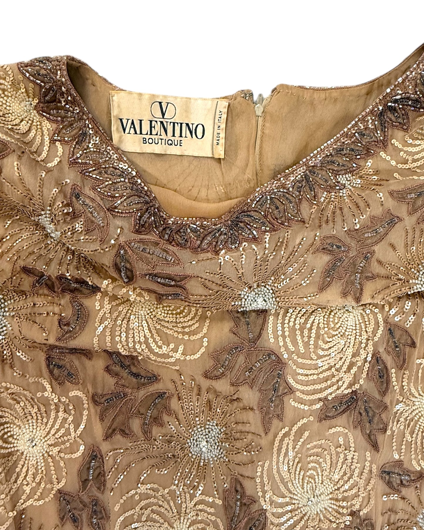 Vintage 1997 Valentino Silk Beaded Blouse