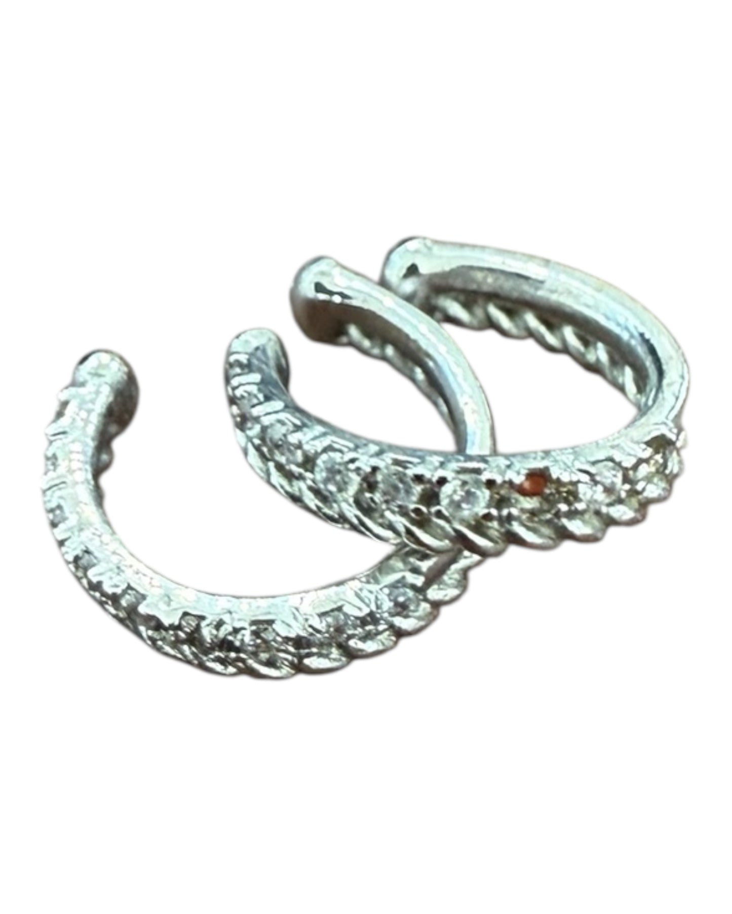 Pre-Loved Silver Ear Cuffs - all worn by Glenn Close in "Back in Action" 2025