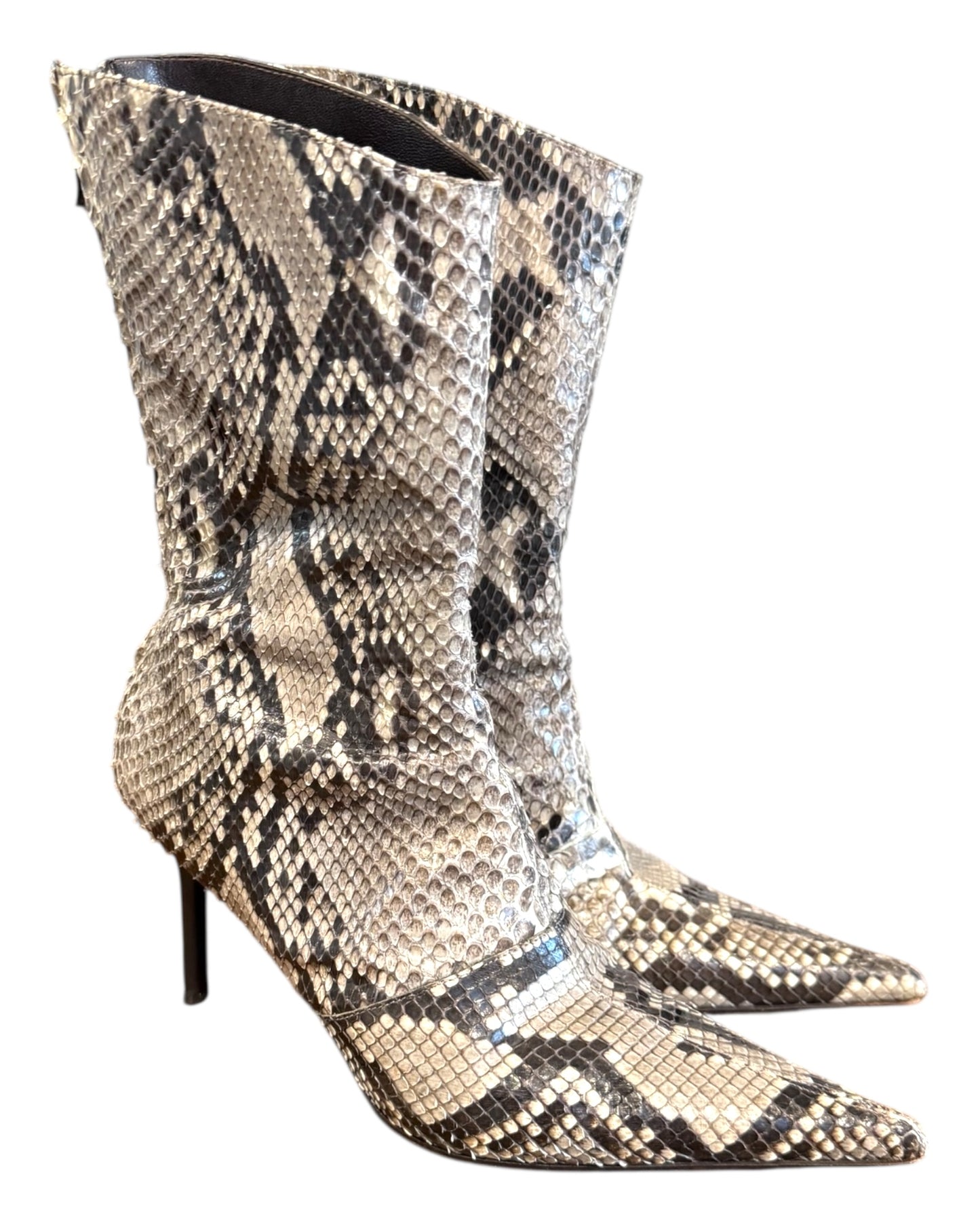 Vintage BCBG Snakeskin Booties