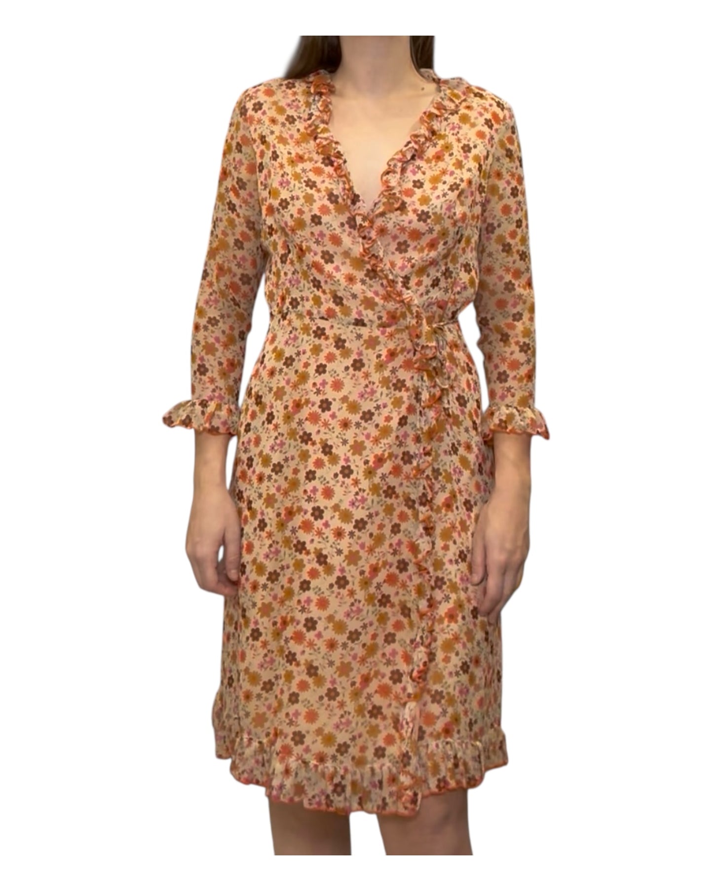 Vintage Anna Sui Floral Wrap Dress