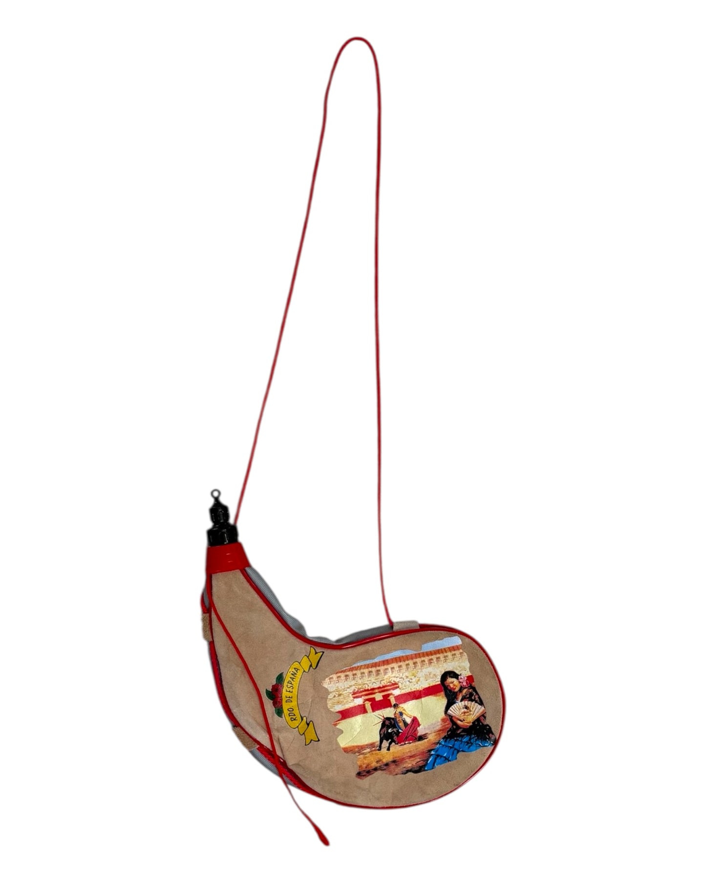 Vintage Spanish Suede Canteen or Flask