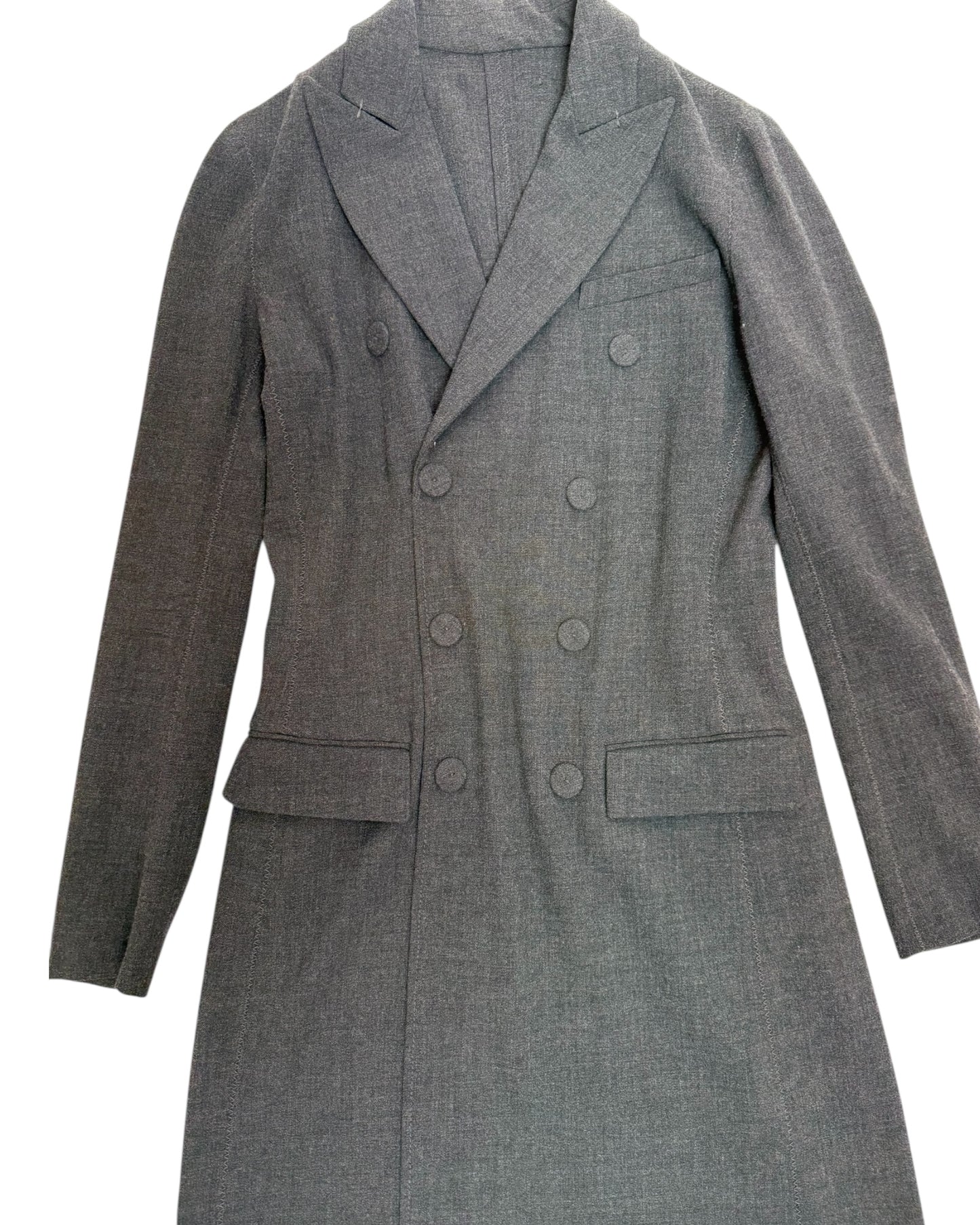 Vintage Jean Paul Gaultier Grey Trench Coat Dress