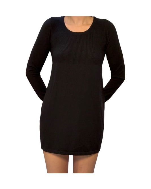 Pre-Loved Theory Black Knit Tunic Dress