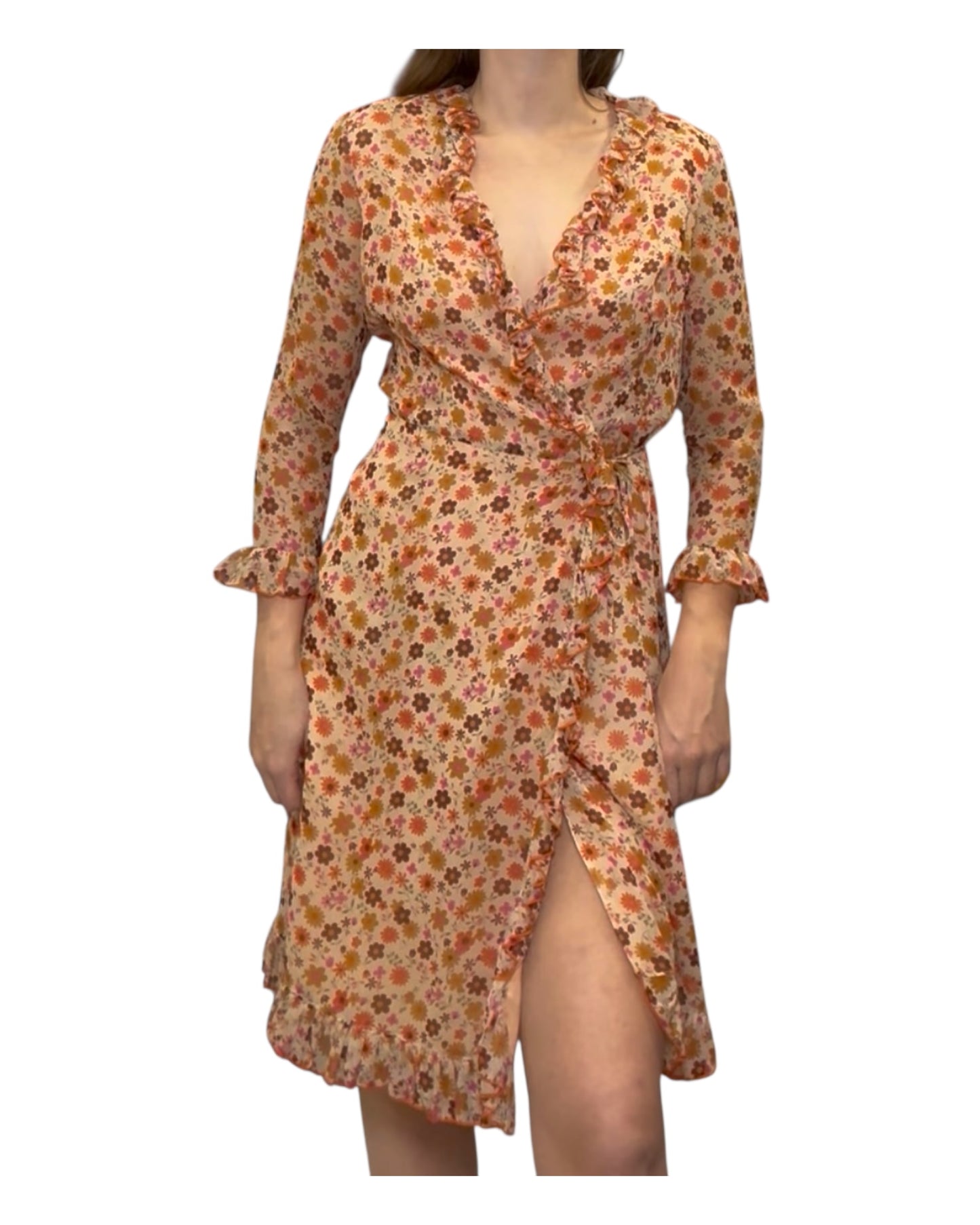 Vintage Anna Sui Floral Wrap Dress