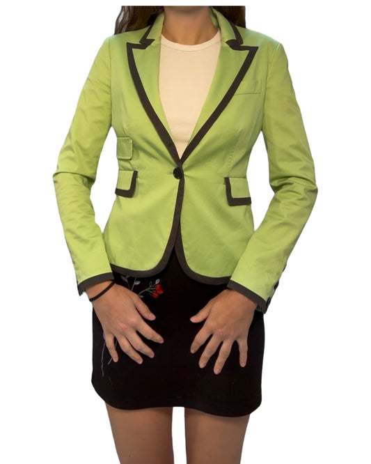 Vintage 2000 Moschino Green and Black Blazer