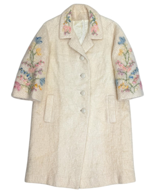 Vintage Floral Long Coat by Arista NY