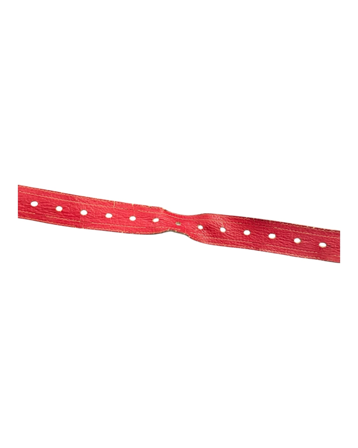 Vintage Red Leather Studded XL Belt