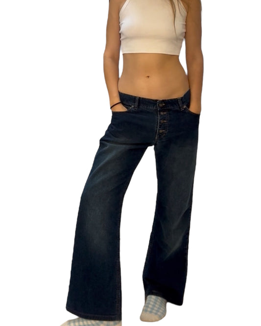 Vintage 2000s Moschino Wide Leg Jeans