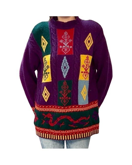 Vintage Wool Purple Sweater