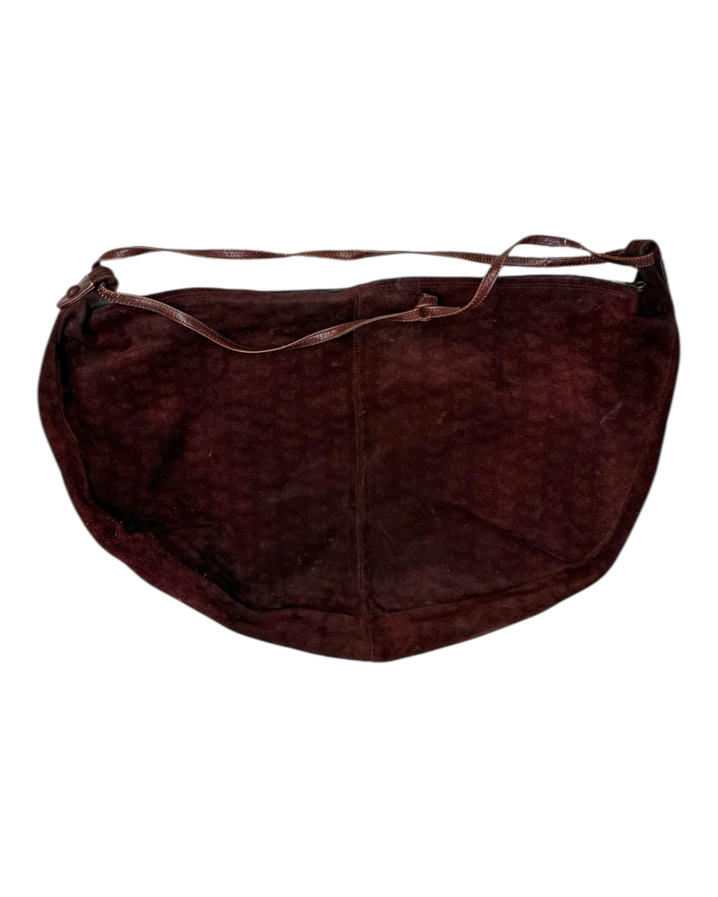 Vintage Bottega Veneta Dark Red Suede Butterfly Hobo Bag