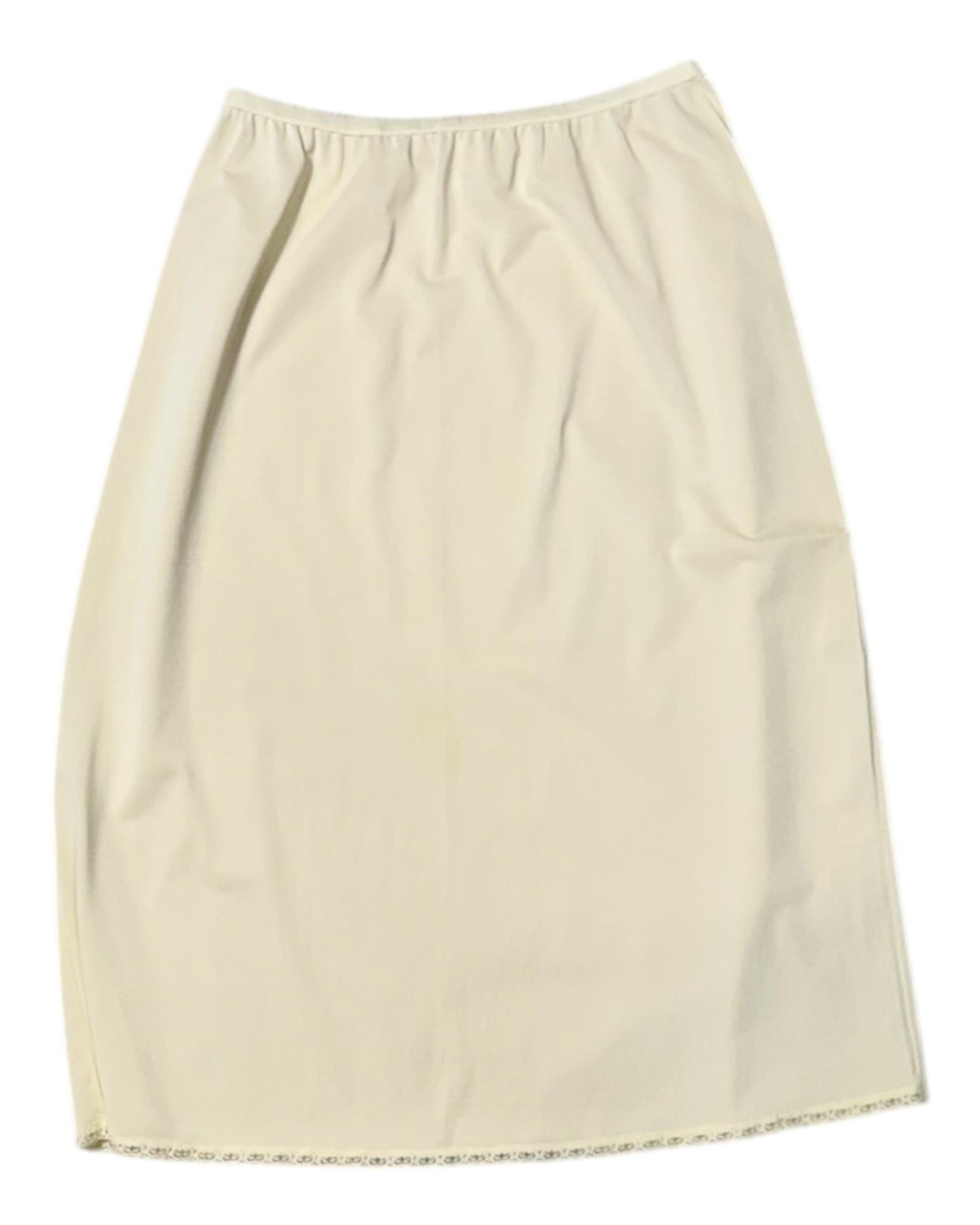 Vintage Ecru Knee-Length Slip Skirt