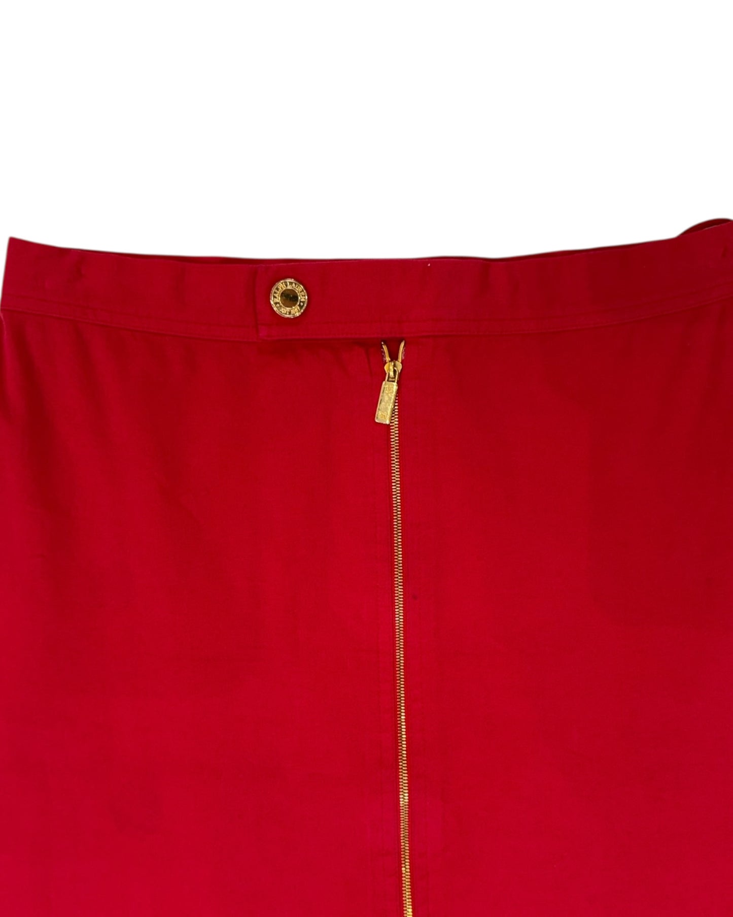 Vintage Ralph Lauren Red Zip-Up Skirt