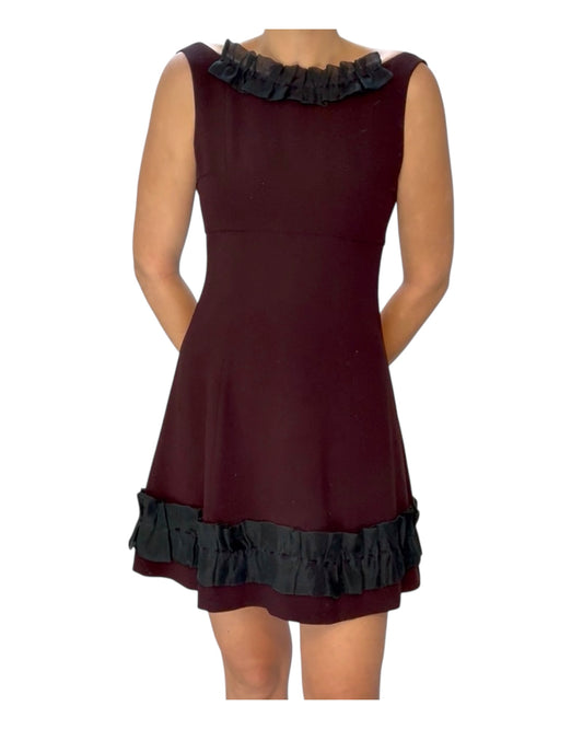 Vintage 2000s Miu Miu Mini Dress with Ruffle Accents