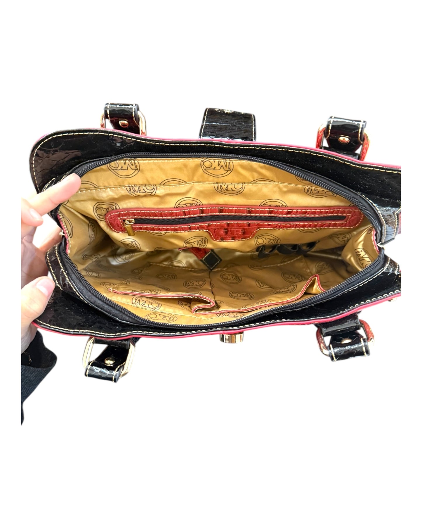 Vintage Red and Black "Python" Bag