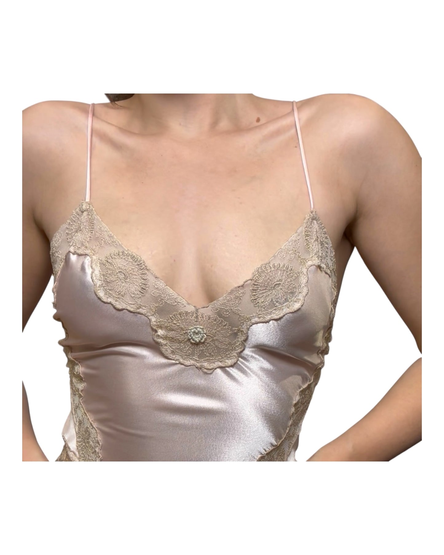 Vintage Victoria's Secret Pink Lace Bodysuit