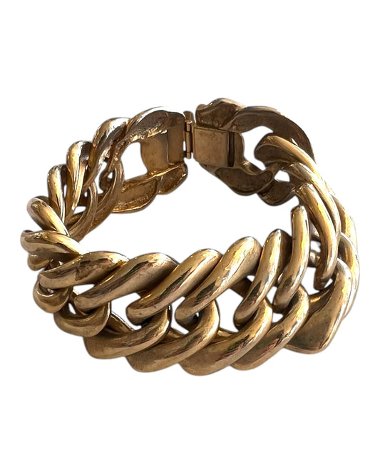 Vintage Chunky Gold Bracelet