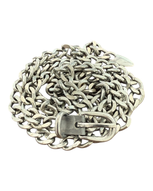Vintage Skinny Silver Chain Belt