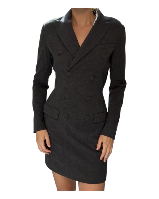 Vintage Jean Paul Gaultier Grey Trench Coat Dress