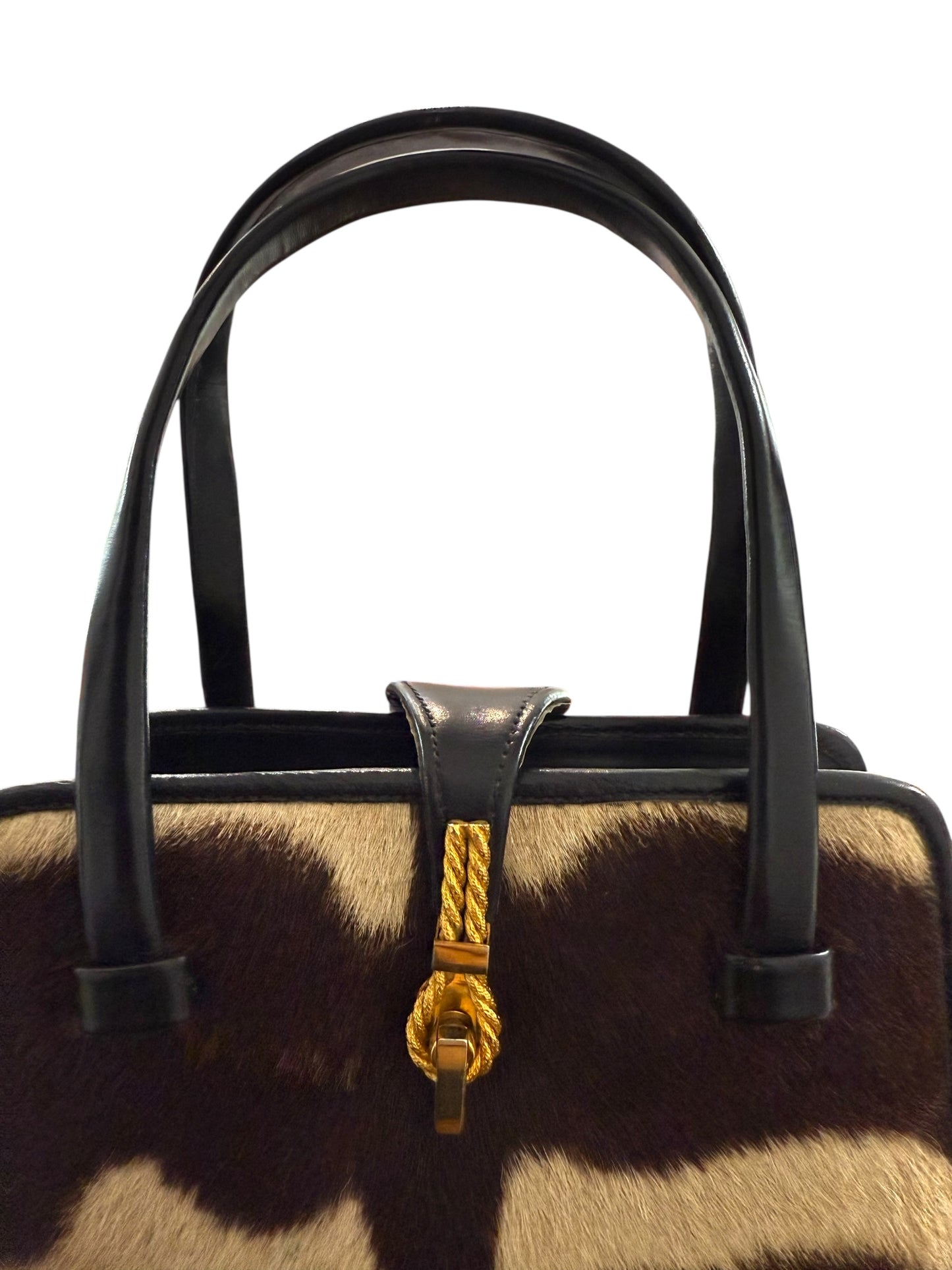 Vintage 1960s Zimmermann Taxidermists Zebra Hide Purse