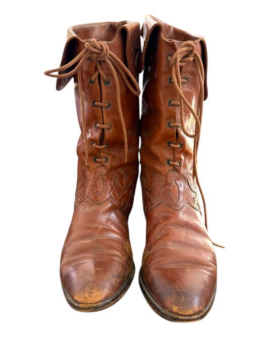 Vintage Brown Leather Boots