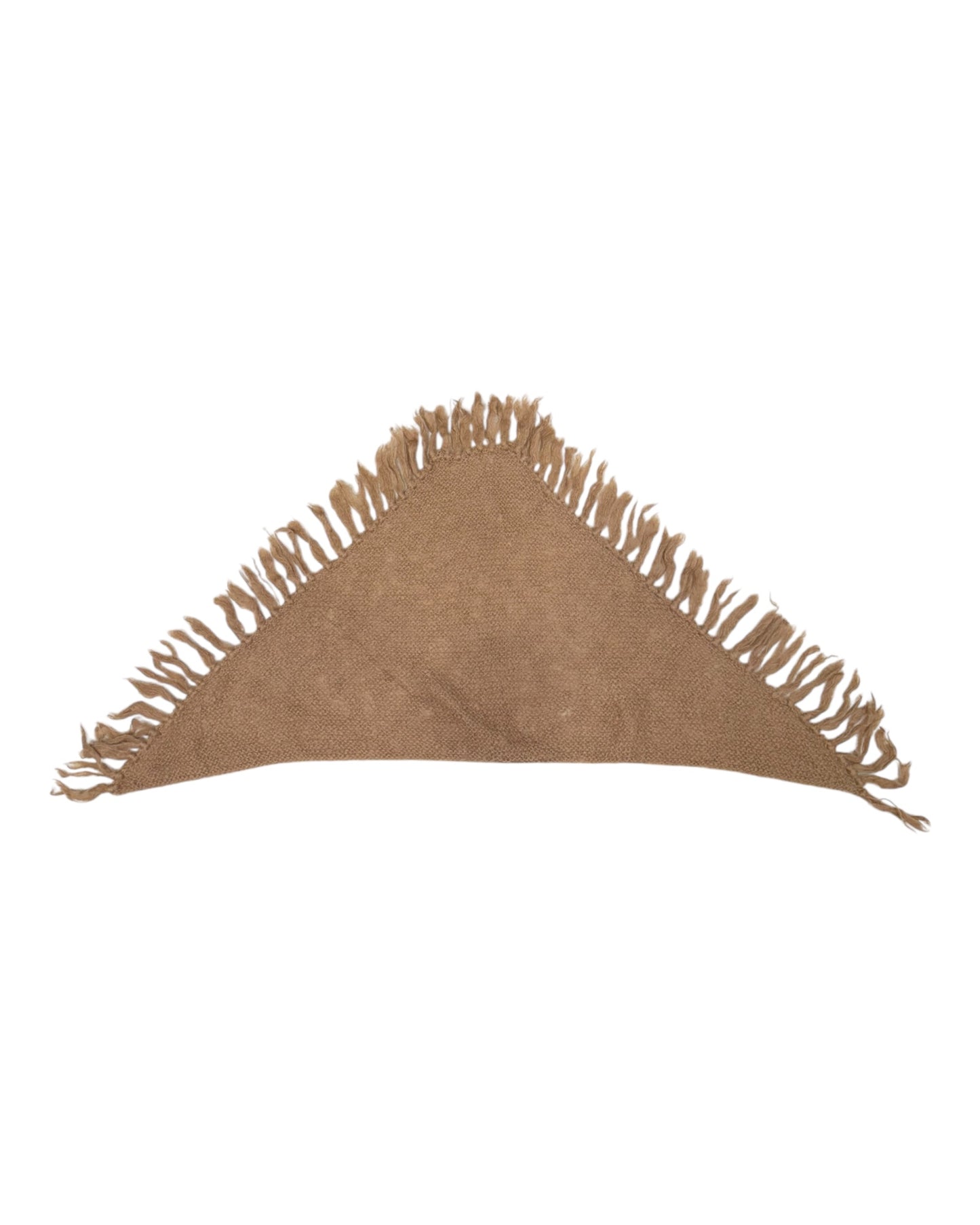 Vintage Henri Bendel Brown Knit Shawl with Fringe