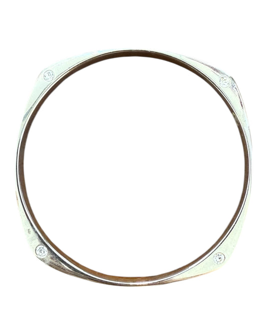 Vintage Silver and Crystal Bangle