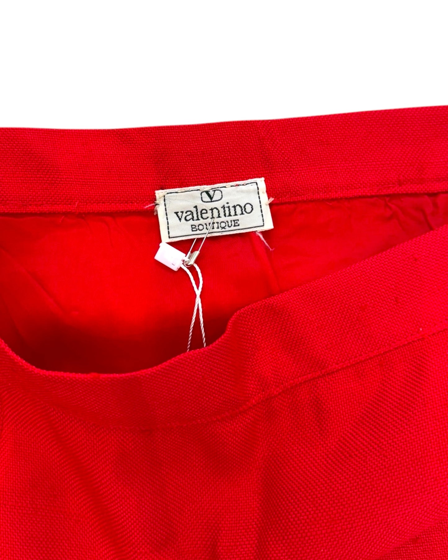 Vintage Valentino Red Knee-Length Skirt