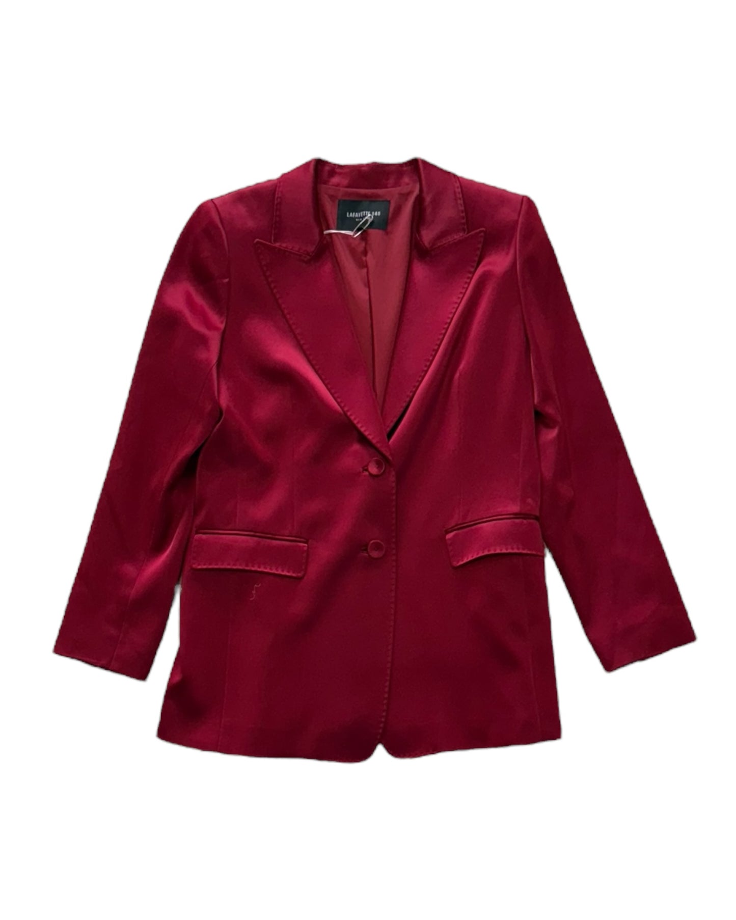 2018 Lafayette 148 Red Three-Piece Silk Suit worn by Glenn Close on the cover of The Hollywood Reporter