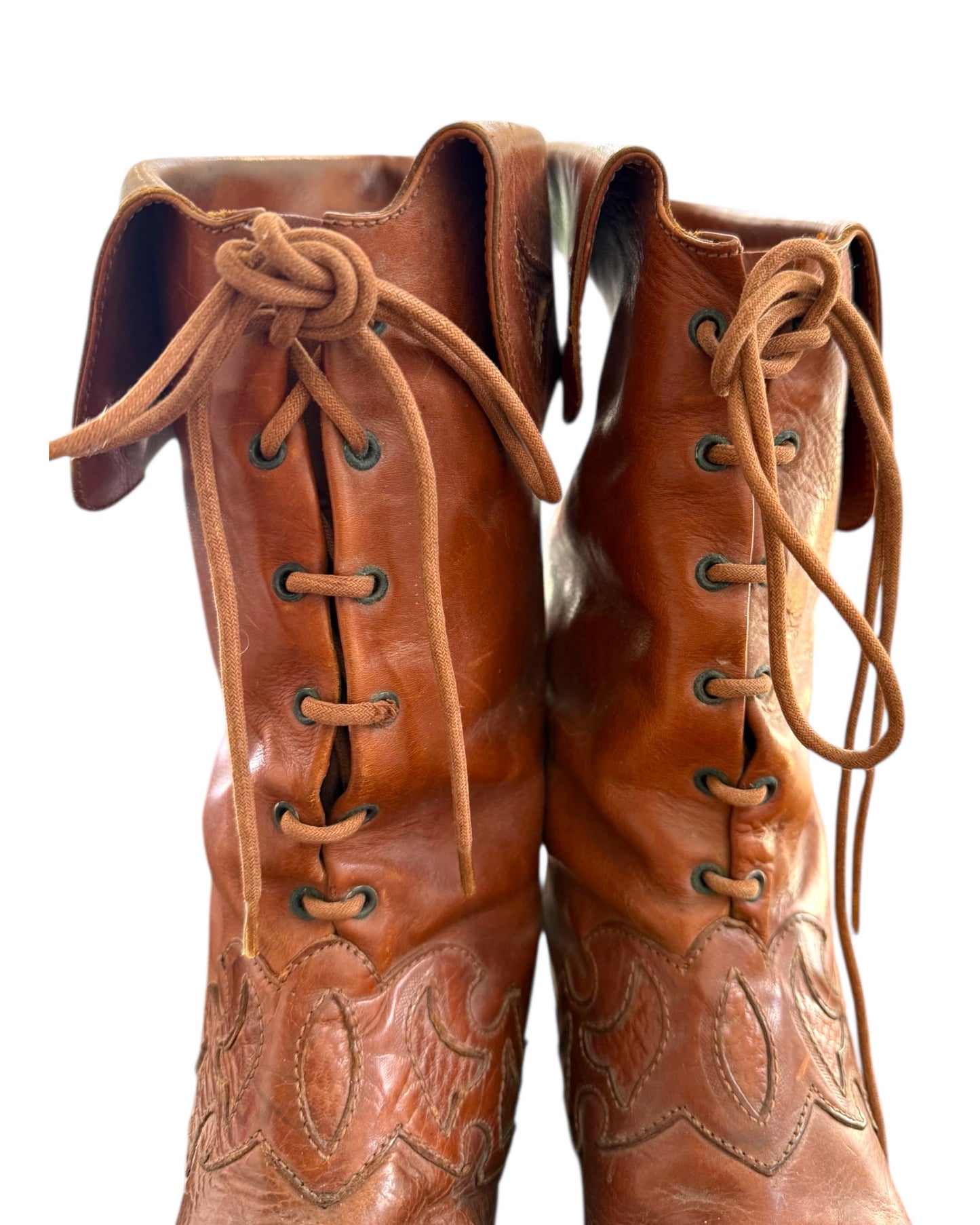 Vintage Brown Leather Boots