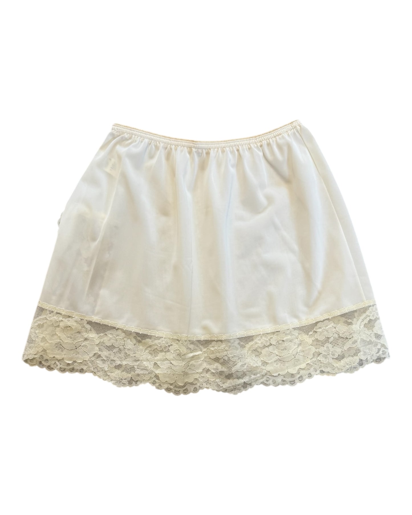 Vintage Micro Mini Slip Skirt with Bow