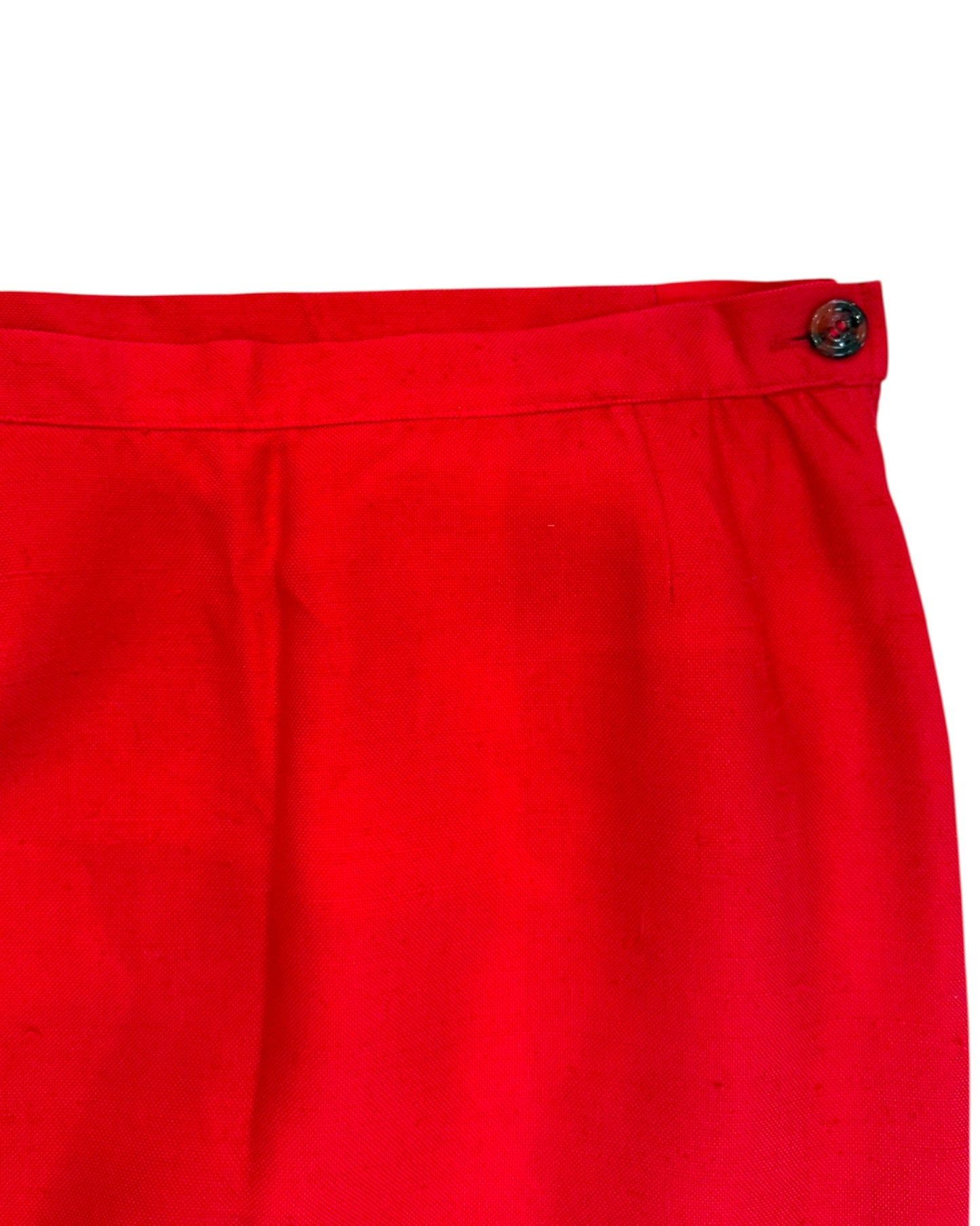 Vintage Valentino Red Knee-Length Skirt