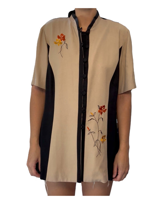 Vintage Brown and Black Bowling Shirt