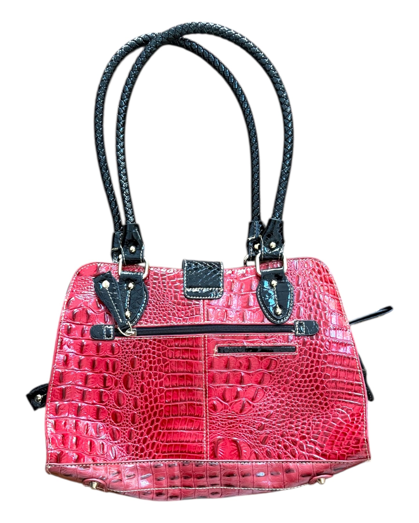 Vintage Red and Black "Python" Bag