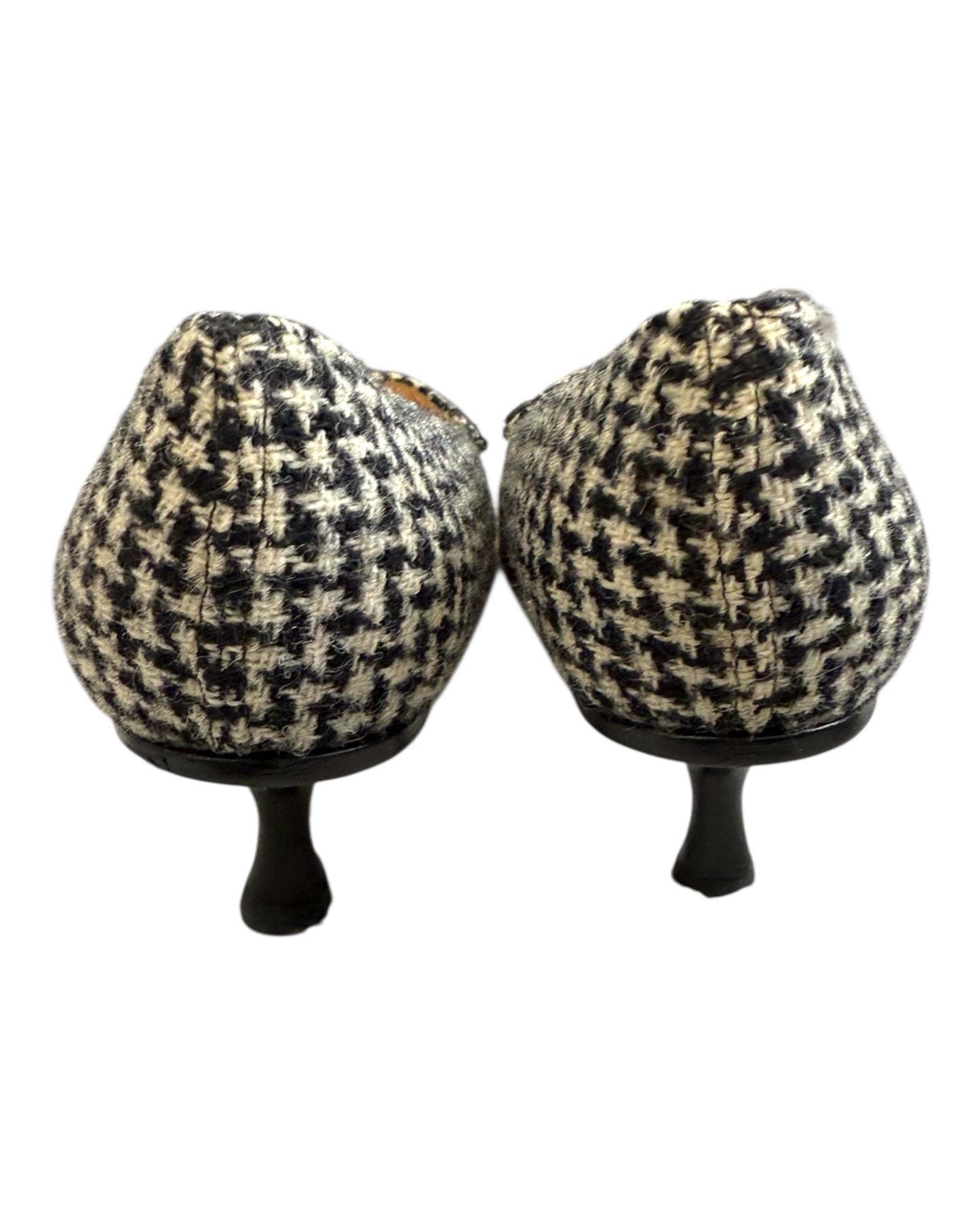 Vintage Jimmy Choo Houndstooth Mary Jane Kitten Heels