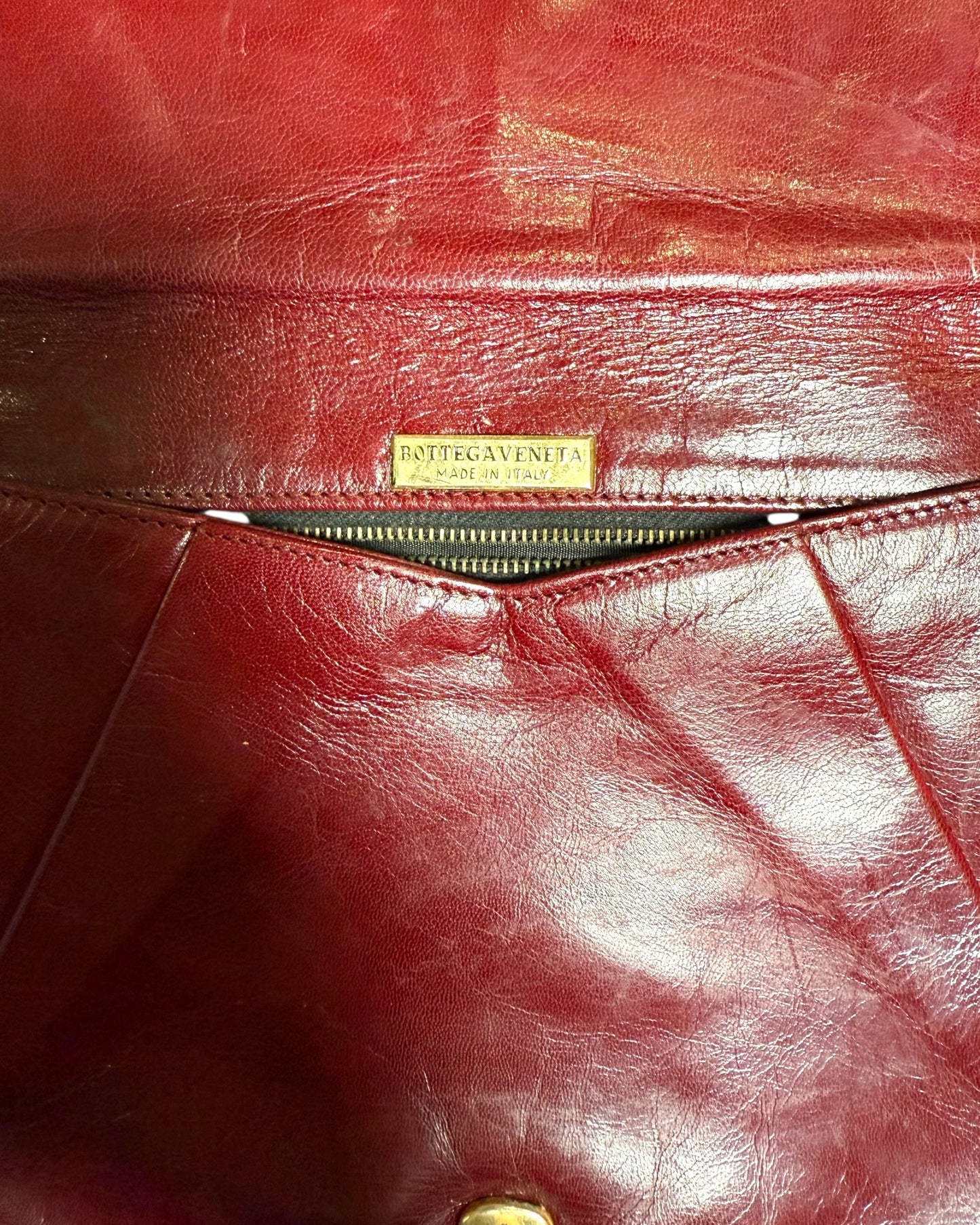 Vintage Bottega Veneta Leather Shoulder Bag or Clutch