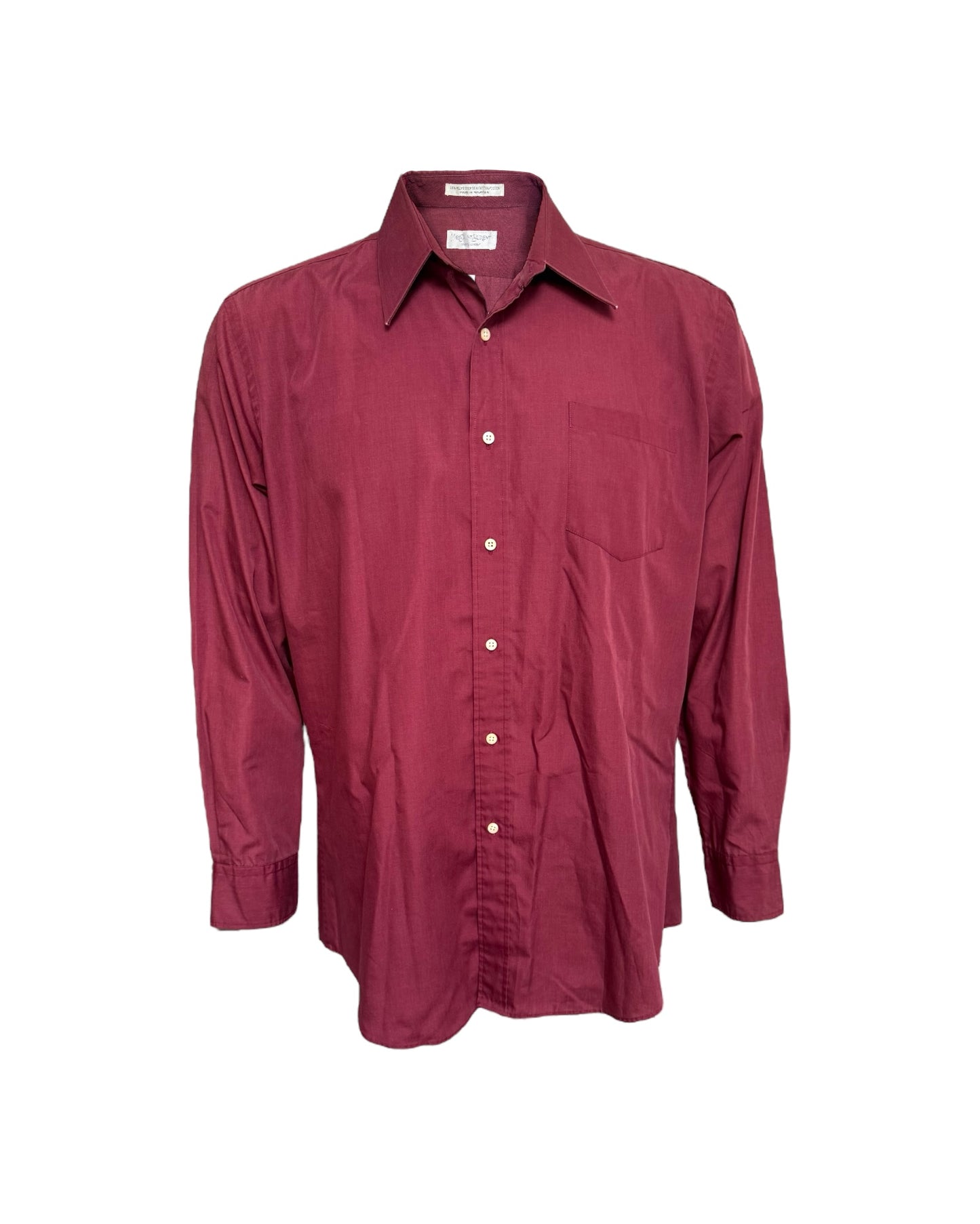 1980s Vintage Yves Saint Laurent Merlot Button-Up Shirt