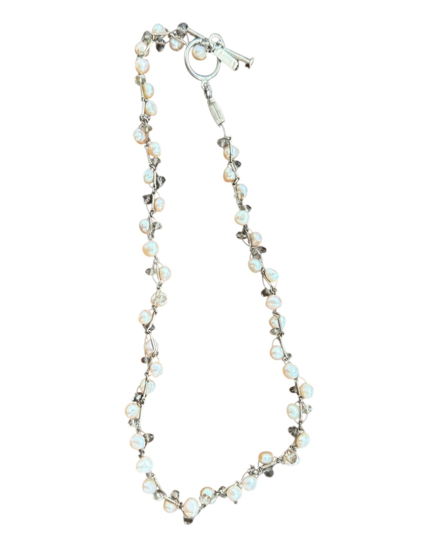 Vintage Pearl and Crystal Necklace