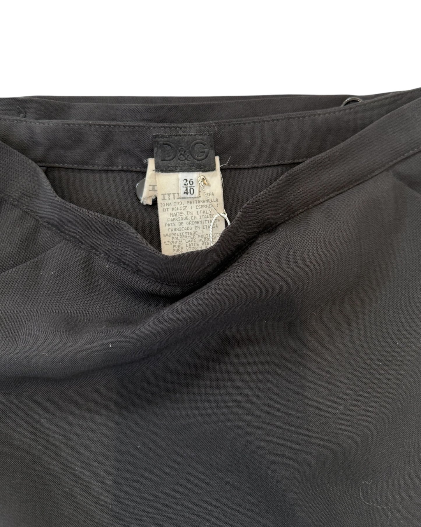 Vintage 1990s D&G Black Skirt and Pants Combo