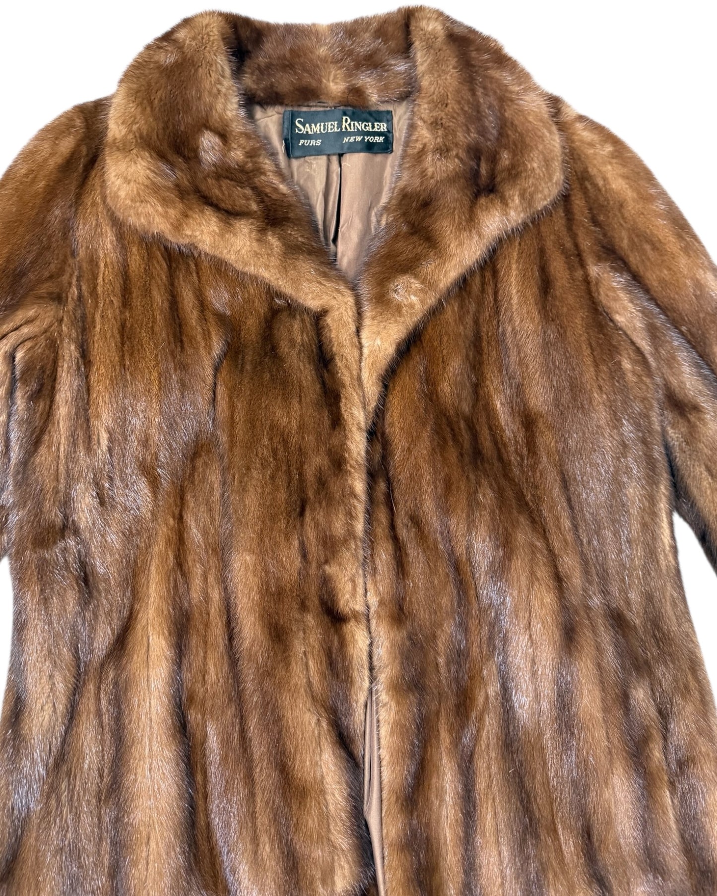 Vintage Long Fur Coat with Belt